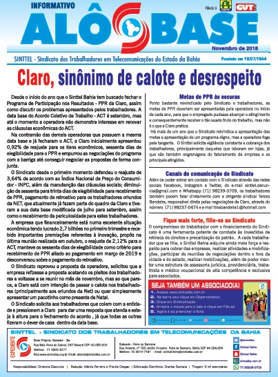 Claro, sinÃ´nimo de calote e desrespeito